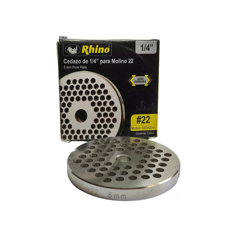 Cedazo Acero Inox. Rhino De 1/4  Para Molino De 22 Ceda22-6