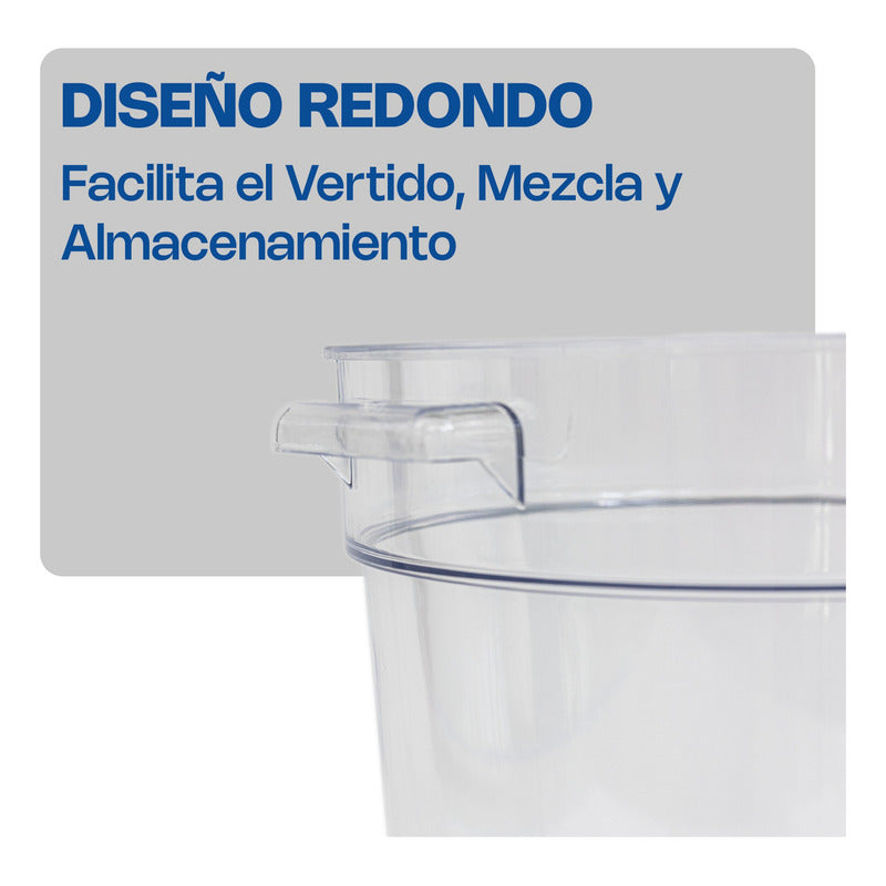 Recipiente Policarbonato Redondo 4 Qt Caledonia Repore-4