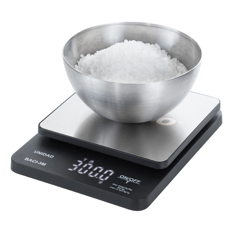 Báscula Digital De Precisión De 0.1 G Con Capacidad De 3 Kg Negro 3 Kg