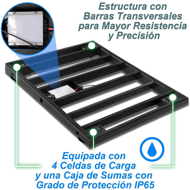 Báscula Comercial Digital Rhino 90 X 60 Cm Bavet-200 Kg
