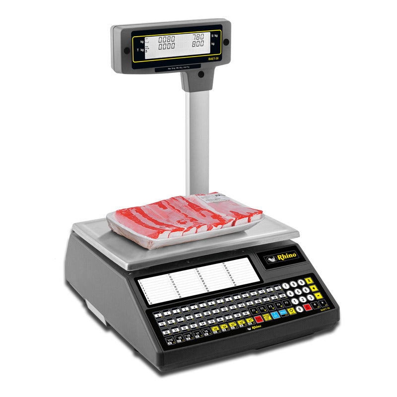 Báscula Etiquetadora Digital Rhino Baet-30 30kg Con Mástil