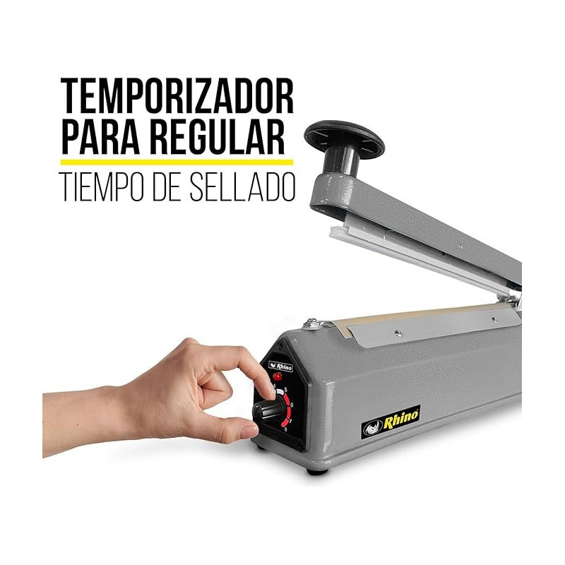 Selladora De Bolsas Rhino Calor Y Temporizador 20 Cm 300 W