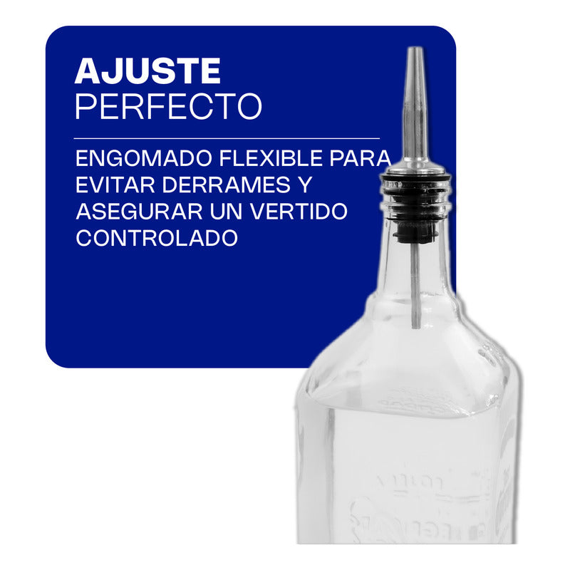 Dosificador Botellas Boquilla De Acero Inoxidable Caledonia Negro