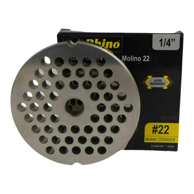 Cedazo Acero Inox. Rhino De 1/4  Para Molino De 22 Ceda22-6