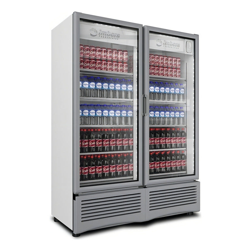 Refrigerador Comercial Imbera G342 2 Puertas 1162l Vertical Con Luz Interior Gris