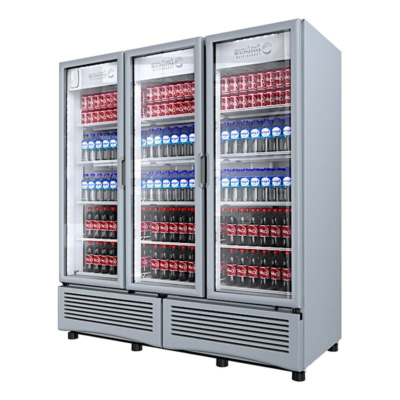 Refrigerador Vertical Imbera G372 3 Puertas 2005.5l Gris Con Luz Interior