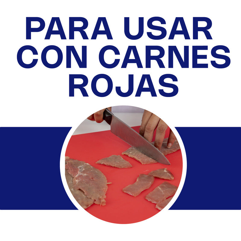 Tabla Para Cortar Roja 50x38.3x1.2 Cm Caledonia Tapaco-15r Liso Rojo