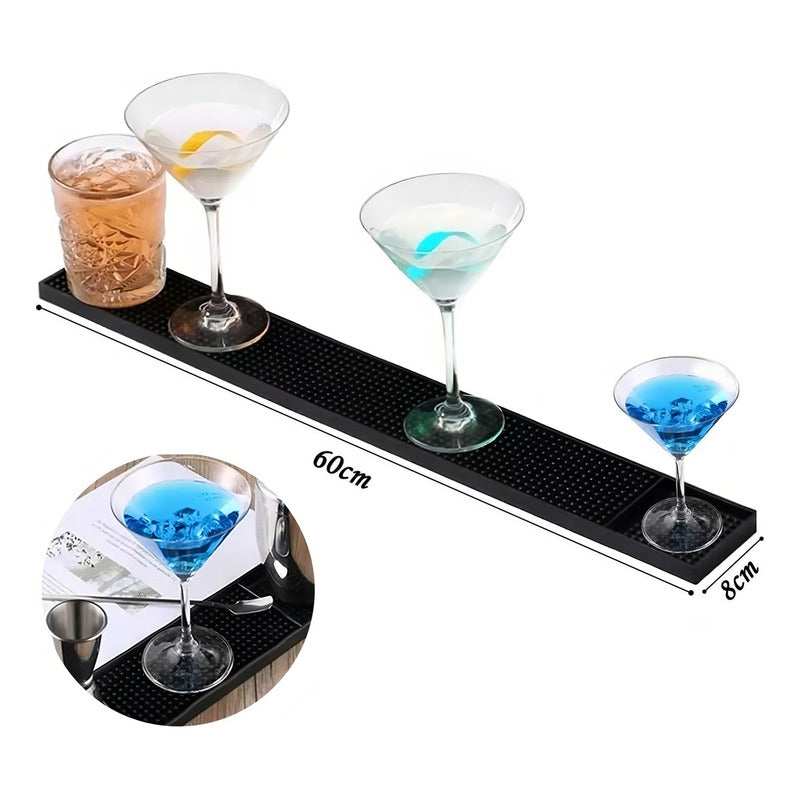 Tapete Escurridor Vasos Bar Barman Cantina Tabar-9 Caledonia Negro