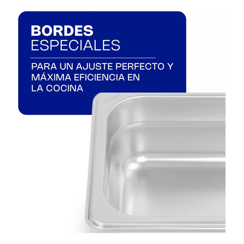 Inserto Acero Inoxidable 1/6 Profundidad 6.4 Cm Inas-2.5