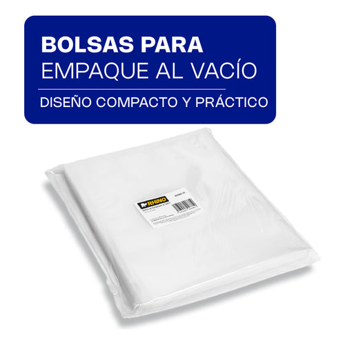 100 Bolsas Para Empaque Al Vacío 20 X 25 Cm Bovac-25 Rhino