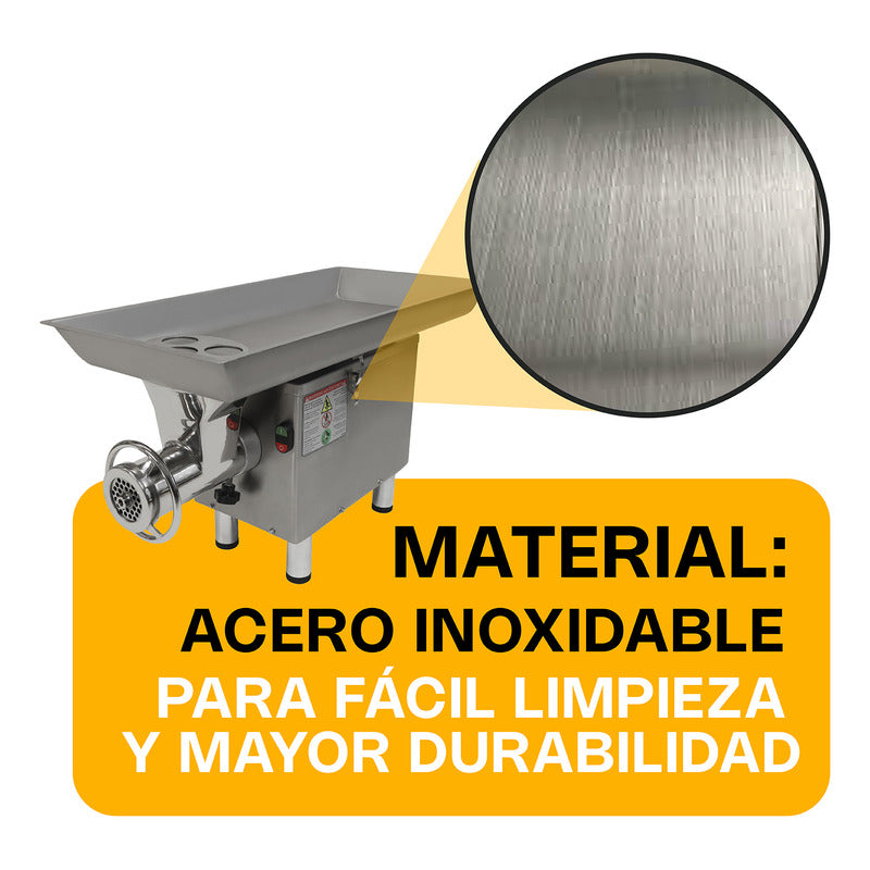 Molino De Carne Embutidor Cabezal Acero Inoxidable 22 De 2hp