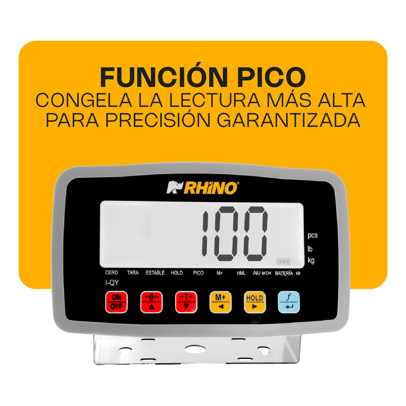 Indicador De Peso, Contador Y Pesaje De Animales I-qy Rhino Plateado