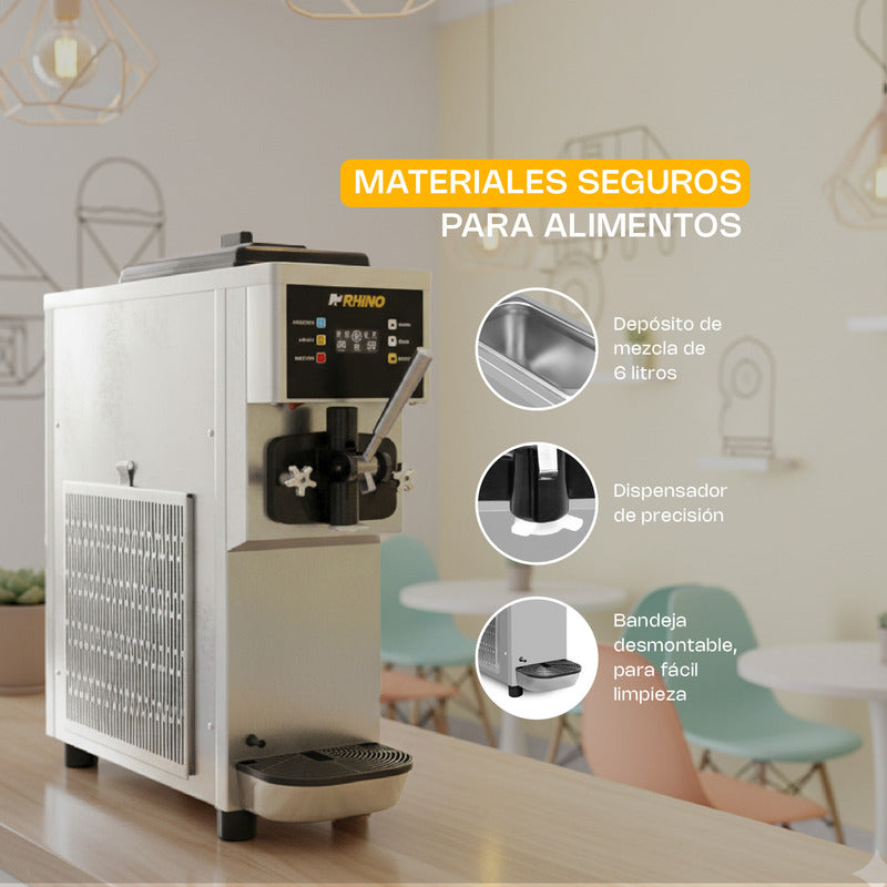 Máquina De Helados Suave De Mostrador Hela-10 Rhino