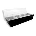 Caja Condimentos Caledonia Caco-4 Negro Mesa 4 Compartimentos Plástico