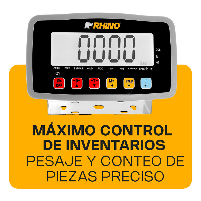 Indicador Eléctrico De Peso Para Plataformas Rhino I-qy. Plateado