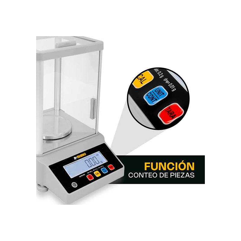 Báscula Digital Electronica Rhino Bapre600 G Precisión 0.01g