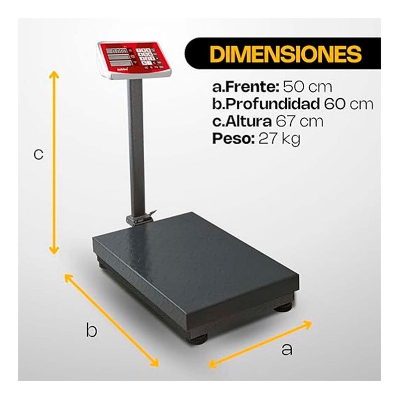 Báscula De Plataforma Plegable 400 Kg Vinson Baple-400 Negro