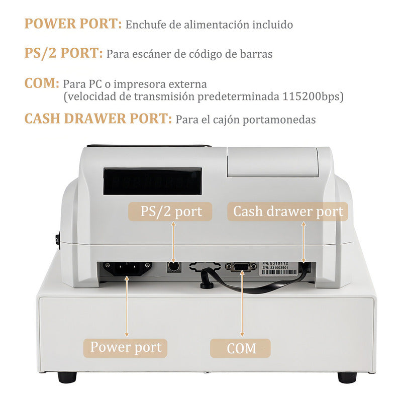 Caja Registradora Térmica Blazer Er-200 Para 200 Productos Y 16 Departamentos