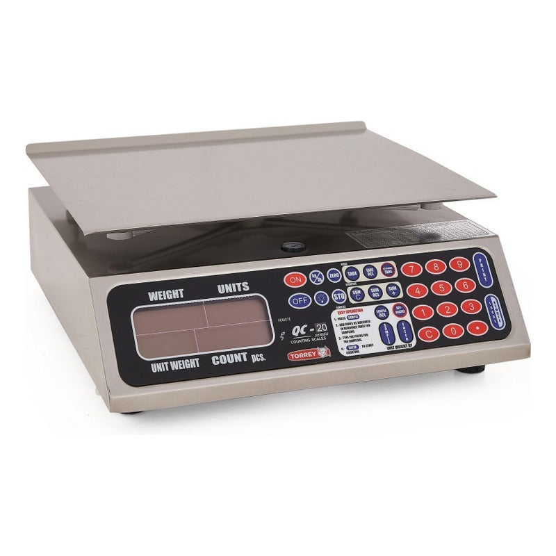 Báscula Contadora Torrey Acero Inoxidable Qc-20 Kg Lcd