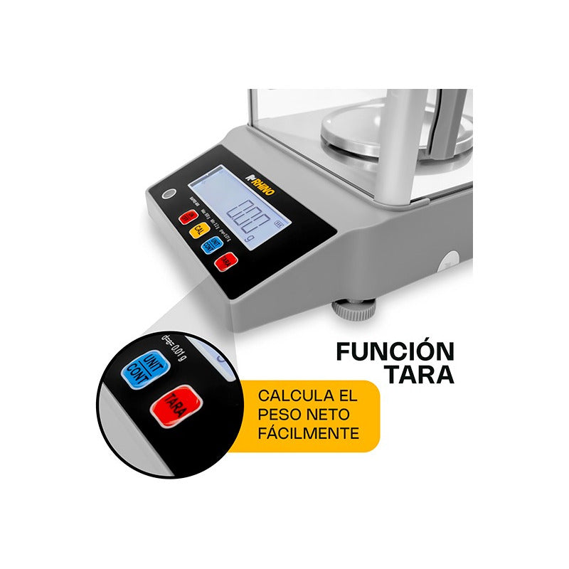 Báscula Digital Electronica Rhino Bapre600 G Precisión 0.01g