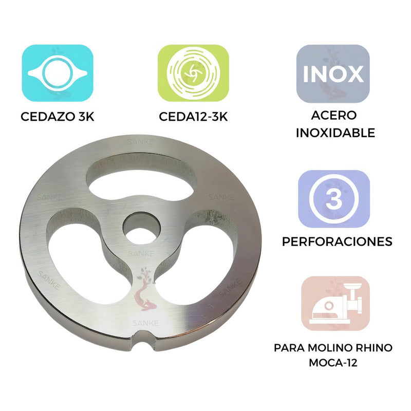 Cedazo De Riñón 3 K Para Molino De 12 Ceda12-3k