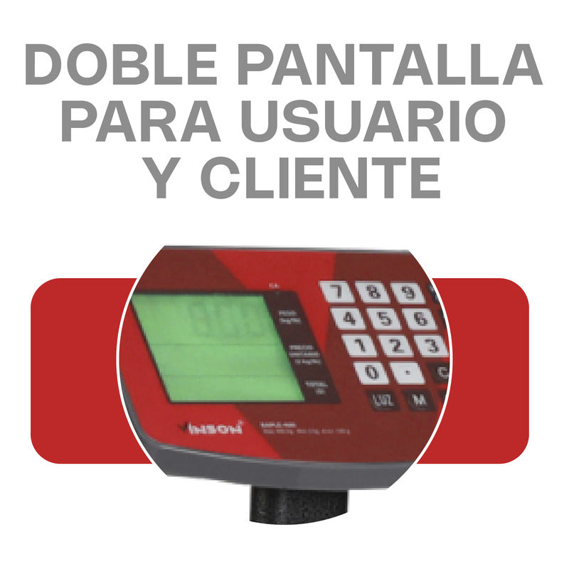 Báscula Digital Plataforma Plegable Vinson/rhino Baple200 Kg Rojo