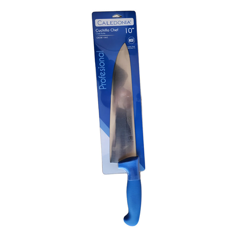 Cuchillo Chef Azul 10 Pul. Profesional Caledonia Cache-10az Azul