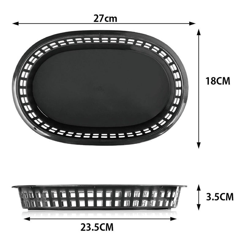 12 Canastillas Plásticas P Comida Rápida Caledonia - Camob-n