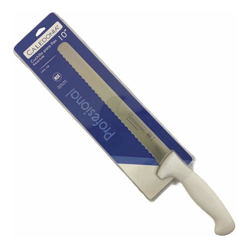 Cuchillo Para Pan Color Blanco 12 Pul. Caledonia Capa-12b Blanco