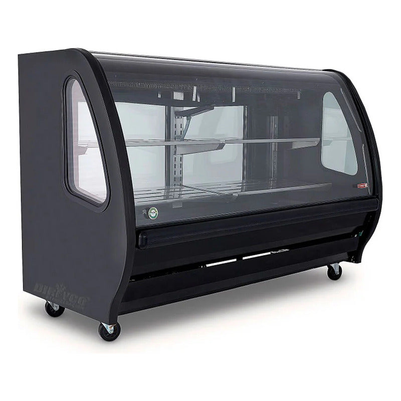 Vitrina Carnicera Torrey Tem200c De Vidrio Curvo Color Negro