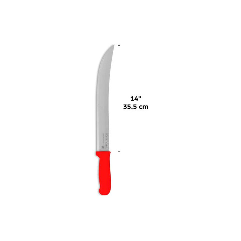 Cuchillo Bistecero Curvo 14  Rojo 14 Caledonia Cabic-14r