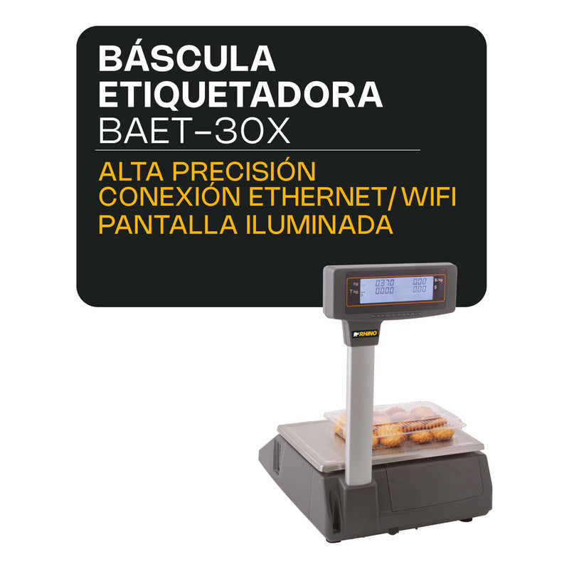 Báscula Electrónica Etiquetadora Baet-30x Con Conexión Wifi