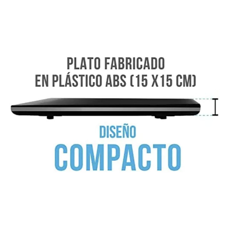 Báscula De Cocina Contra Agua 5 Kg Rhino Barag-5 Color Negro Negro