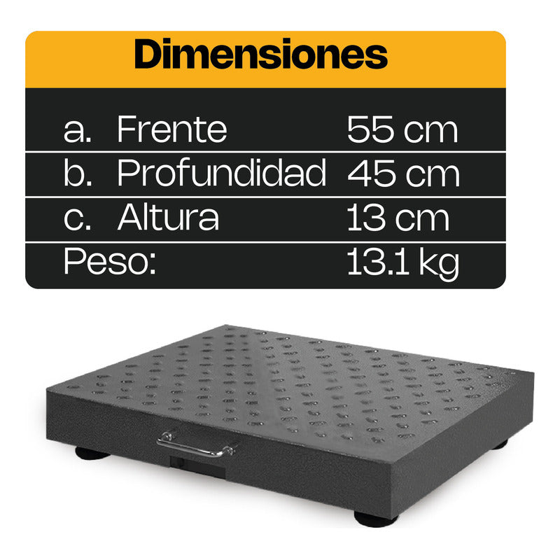 Bascula De Plataforma Inalambrica 300 Kg Rhino Bapic-300 Gris