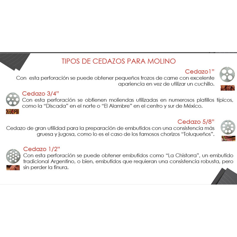 Cedazo Inoxidable Torrey De 1/8  Para Molino 12