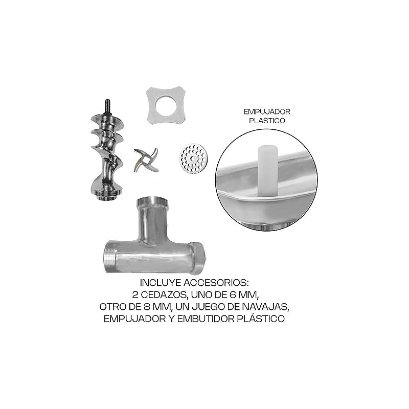 Molino Para Carne 1 Hp Marca Rhino Moca-12 Acero Inoxidable