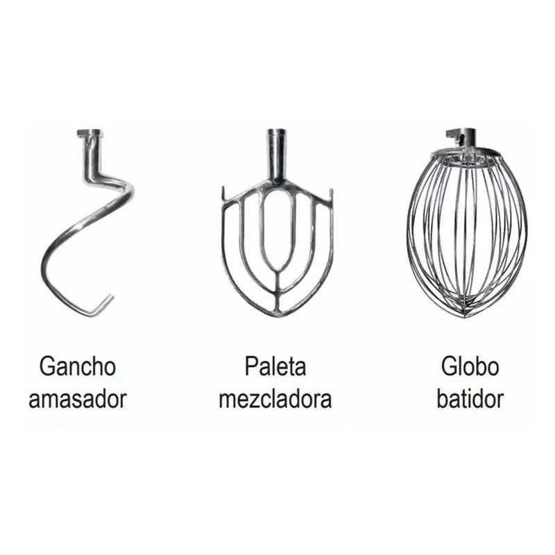Batidora Planetaria Comercial Rhino Bati-10 Litros 1.5k Color Gris Frecuencia 60 Hz