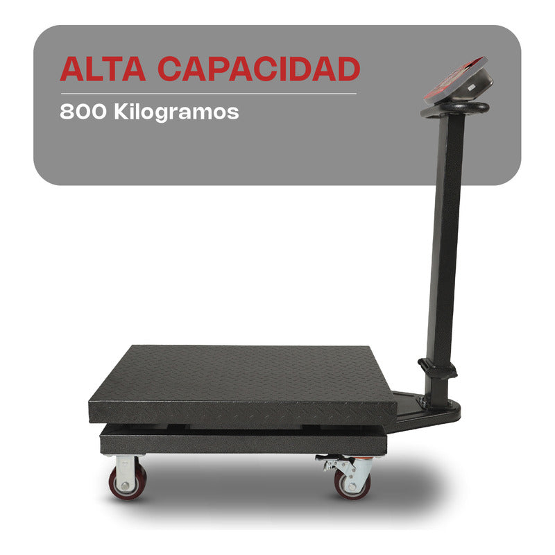 Báscula Plataforma Plegable Vinson 800kg/500g Baple-800 Rojo