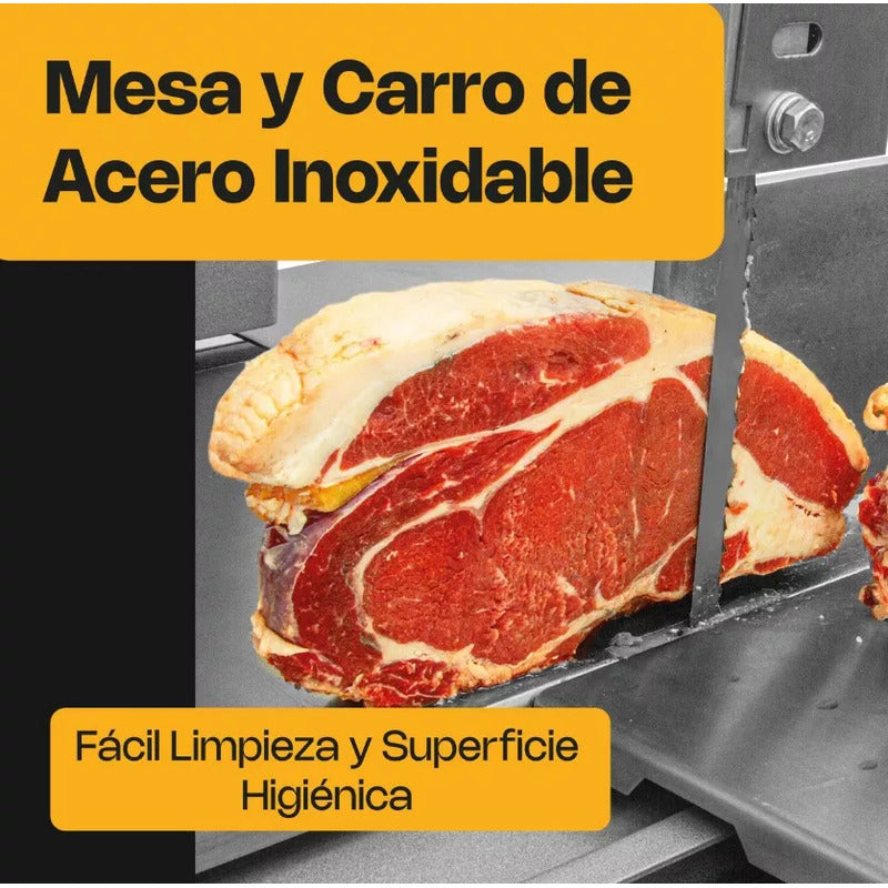 Sierra Carnicera Rhino Sica-295 Cm Mesa Y Carro En A. Inox