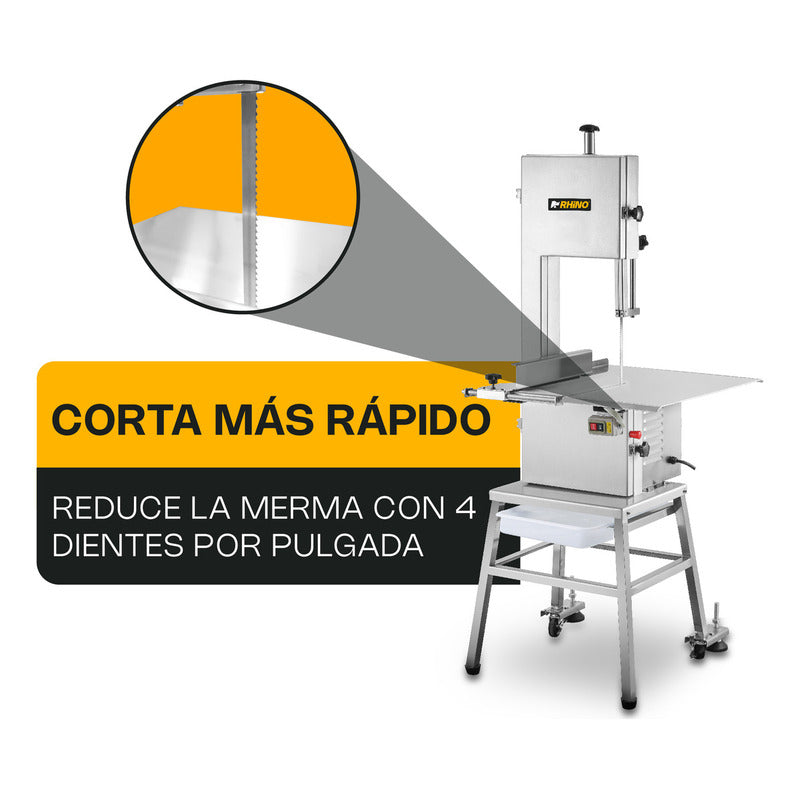 Sierra Para Carne Rhino Sica-222 110v A. Inox 2hp