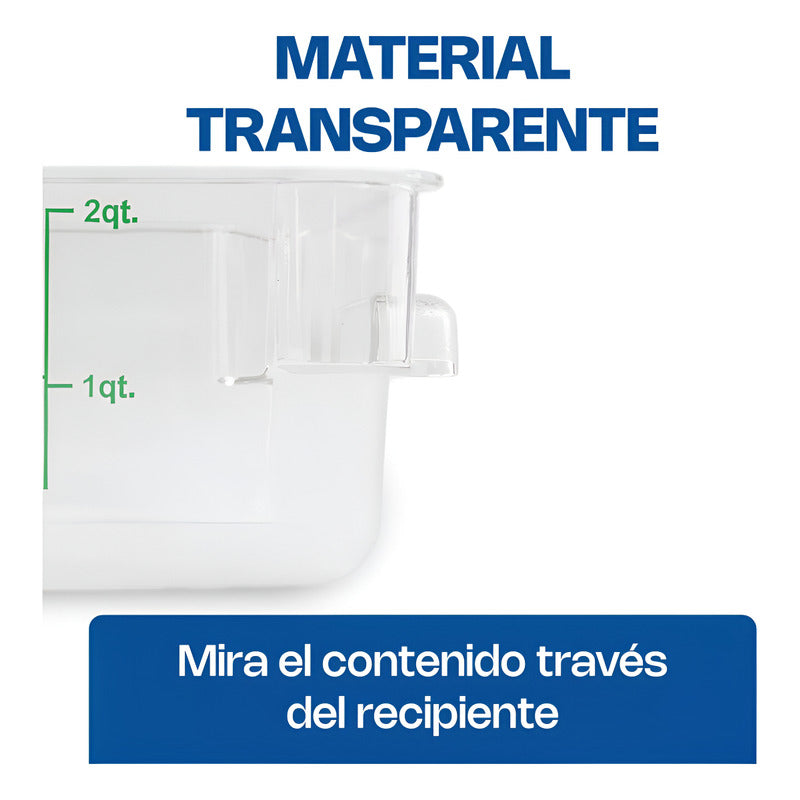 Recipiente Policarbonato Cuadrado 2qt Caledonia Repocu-2