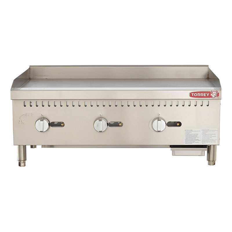 Plancha A Gas 3 Quemadores Torrey Plt-900g Acero Inoxidable Gris