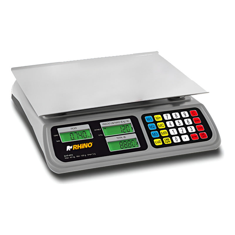 Báscula Digital Para 40kg/2g Precisión Rhino Bar8 Rs Conexión A Pc Usb Gris