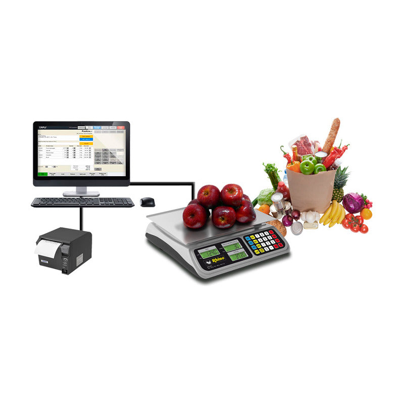 Báscula Comercial Digital Rhino Bar-8rs 40kg 33 cm X 25 cm Aluminio