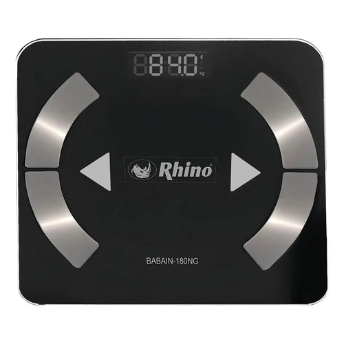 Báscula Digital Rhino Babain-180 Negra, Hasta 180 Kg Negro