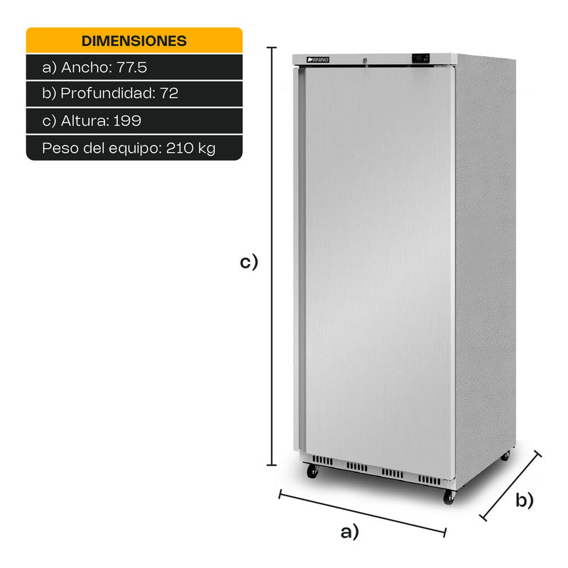 Refrigerador Vertical Rhino Revesol-23 0 °c A 4 °c 23 Pies Gris