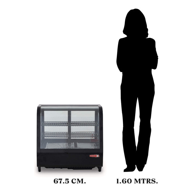 Vitrina Refrigerada Sobremesa Torrey Fria Vf-68 Rbanda Estilo De Vidrio Curvo