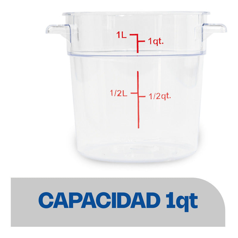 Recipiente Policarbonato Redondo 1 Qt Caledonia Repore-1