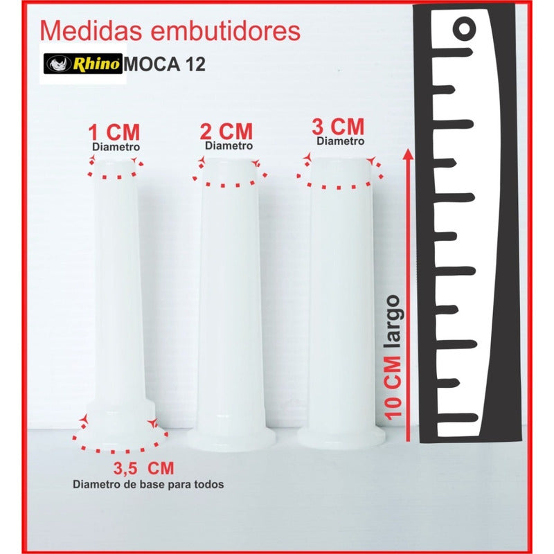 Molino Para Carne 1 Hp Marca Rhino Moca-12 Acero Inoxidable