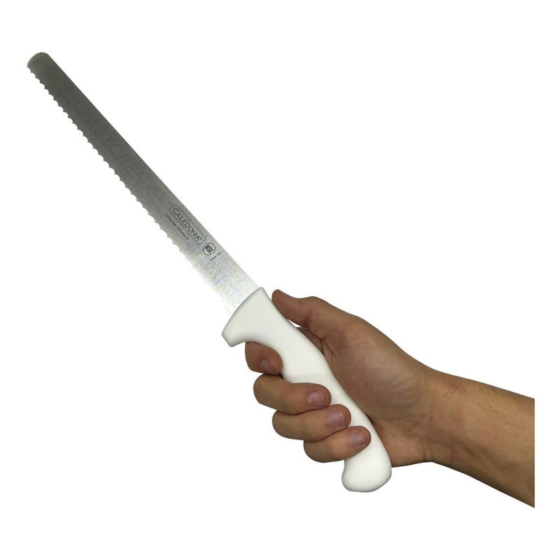 Cuchillo Para Pan Color Blanco 12 Pul. Caledonia Capa-12b Blanco
